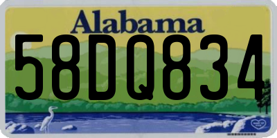 AL license plate 58DQ834