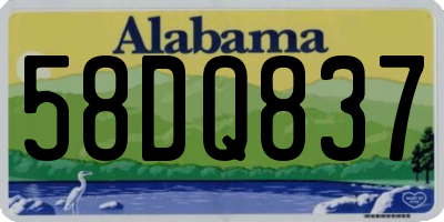 AL license plate 58DQ837