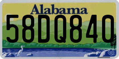 AL license plate 58DQ840