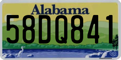 AL license plate 58DQ841