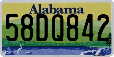 AL license plate 58DQ842