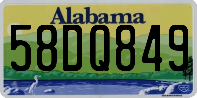 AL license plate 58DQ849
