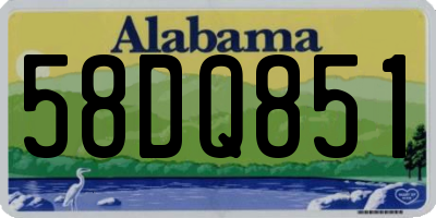 AL license plate 58DQ851