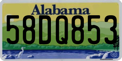 AL license plate 58DQ853