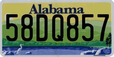 AL license plate 58DQ857