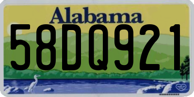 AL license plate 58DQ921