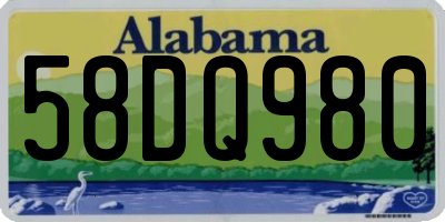 AL license plate 58DQ980