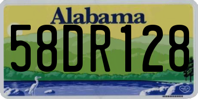 AL license plate 58DR128