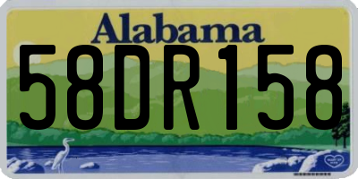 AL license plate 58DR158