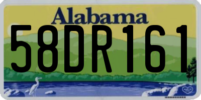 AL license plate 58DR161