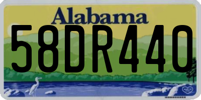 AL license plate 58DR440