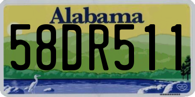 AL license plate 58DR511