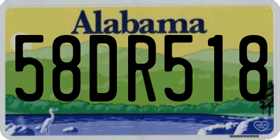 AL license plate 58DR518