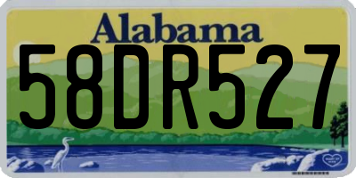 AL license plate 58DR527