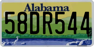 AL license plate 58DR544