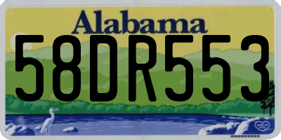 AL license plate 58DR553