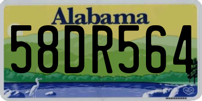 AL license plate 58DR564