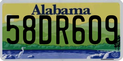 AL license plate 58DR609