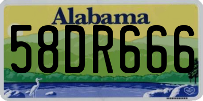 AL license plate 58DR666