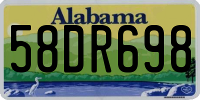 AL license plate 58DR698