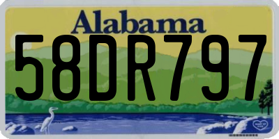 AL license plate 58DR797