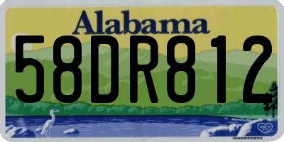 AL license plate 58DR812