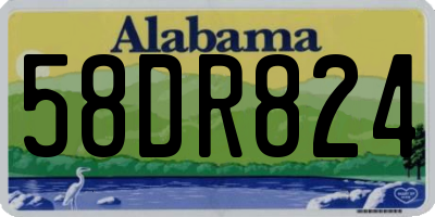 AL license plate 58DR824