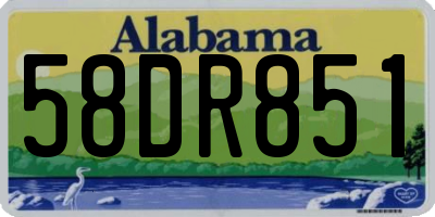 AL license plate 58DR851