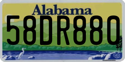 AL license plate 58DR880