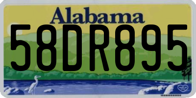 AL license plate 58DR895