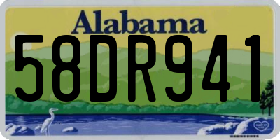 AL license plate 58DR941