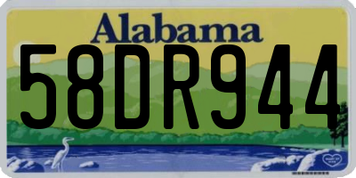 AL license plate 58DR944