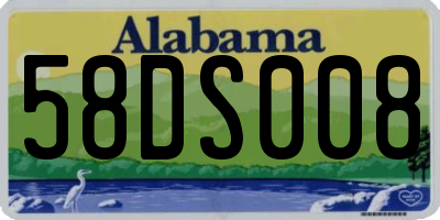 AL license plate 58DS008