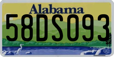 AL license plate 58DS093