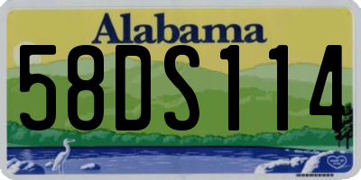 AL license plate 58DS114