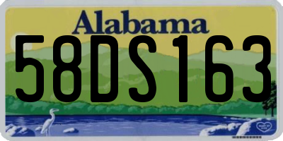 AL license plate 58DS163