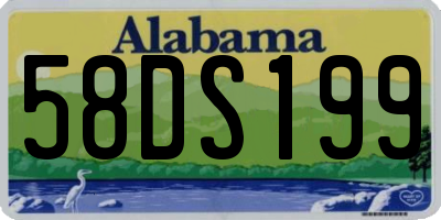 AL license plate 58DS199