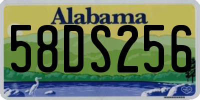 AL license plate 58DS256