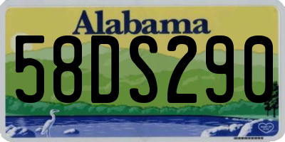 AL license plate 58DS290