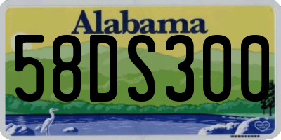 AL license plate 58DS300