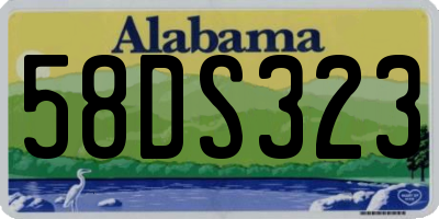AL license plate 58DS323