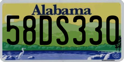 AL license plate 58DS330