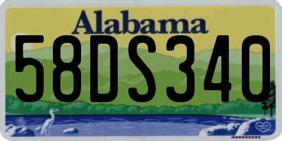 AL license plate 58DS340