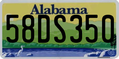 AL license plate 58DS350