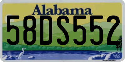 AL license plate 58DS552