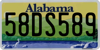 AL license plate 58DS589