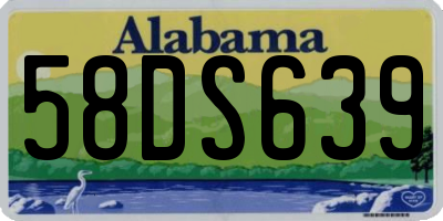 AL license plate 58DS639