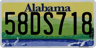 AL license plate 58DS718