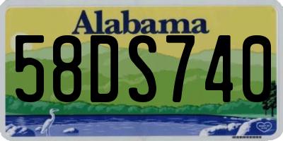 AL license plate 58DS740