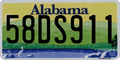 AL license plate 58DS911